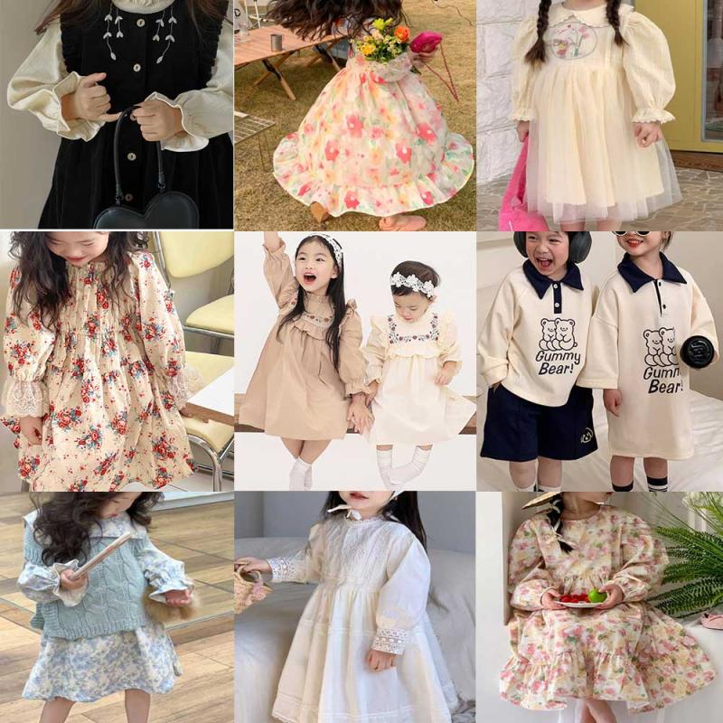 여아 원피스 아동 겨울 유아원피스 아기 생일 롱 드레스 공주 샤 자매룩 주니어 봄 여아옷