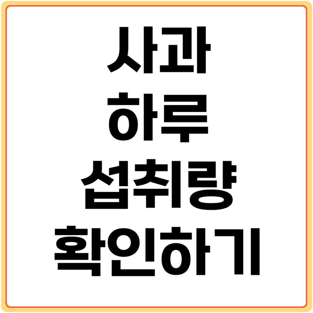 사과-하루-섭취량-확인하기