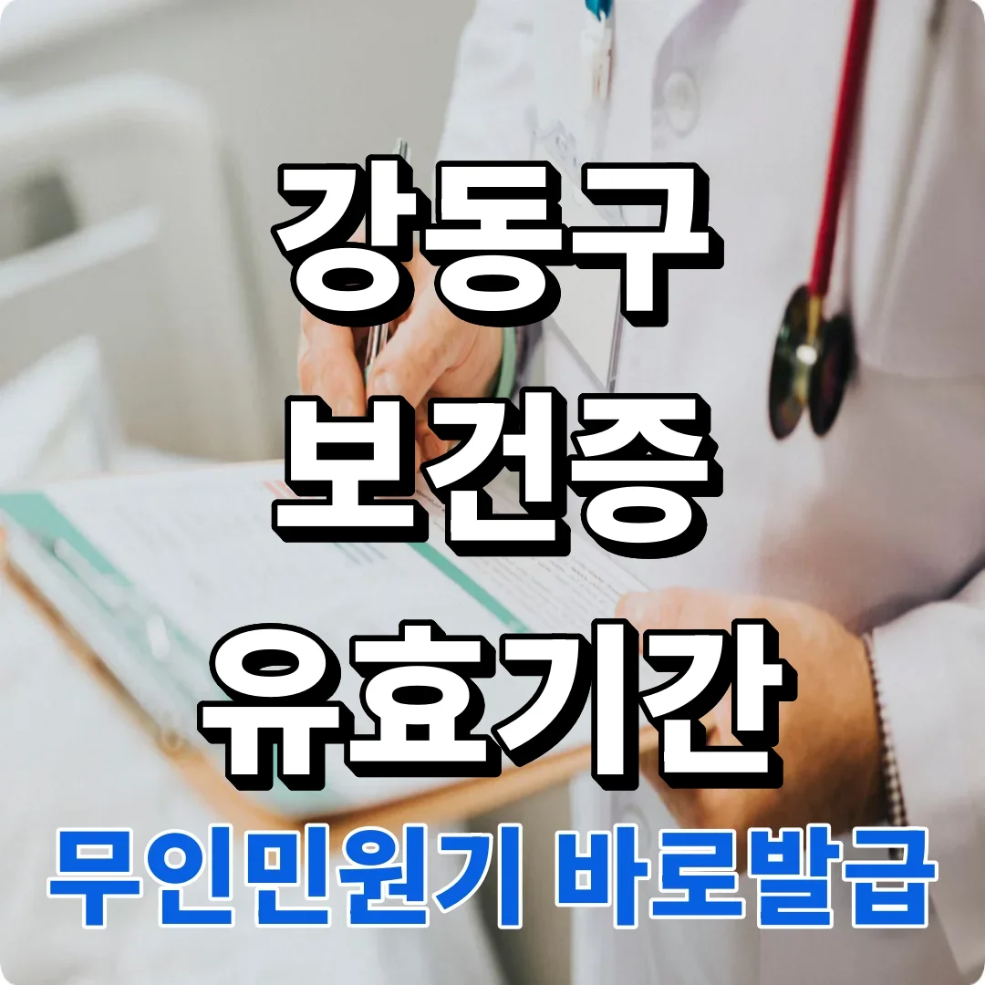 강동구 보건증 유효기간