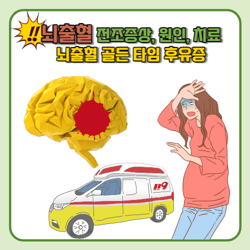 뇌출혈 전조 증상 원인 예방 치료 후유증 뇌출혈 골든타임