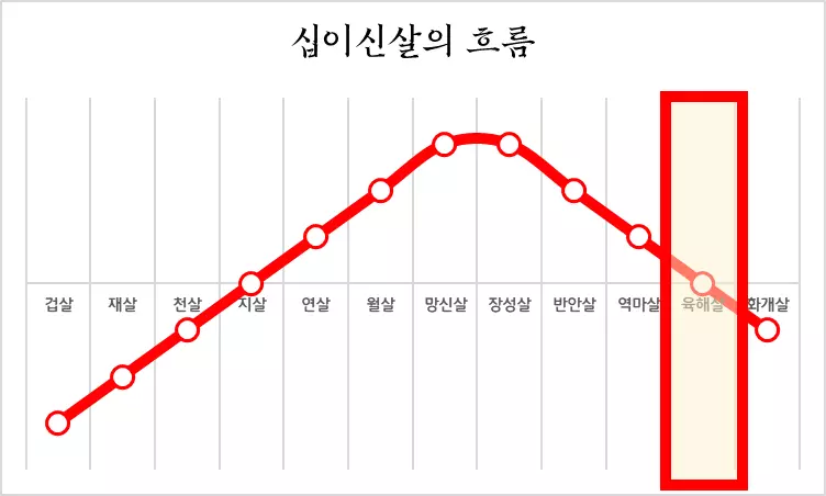 쥐띠의 십이신살 그래프