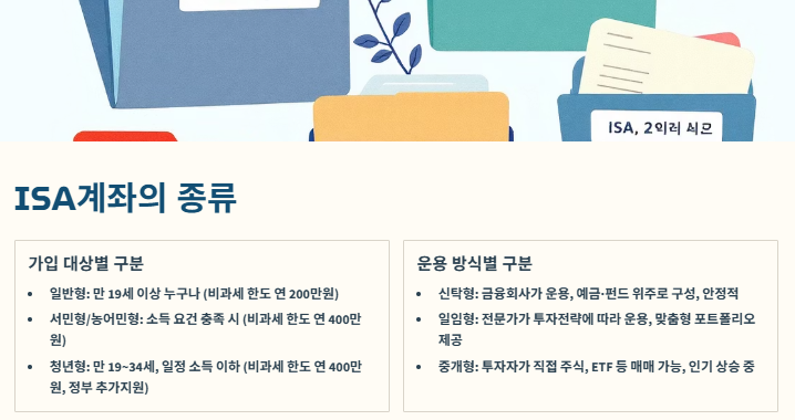 ISA계좌 납입한도,비과세한도,장점,종류 및 개설방법