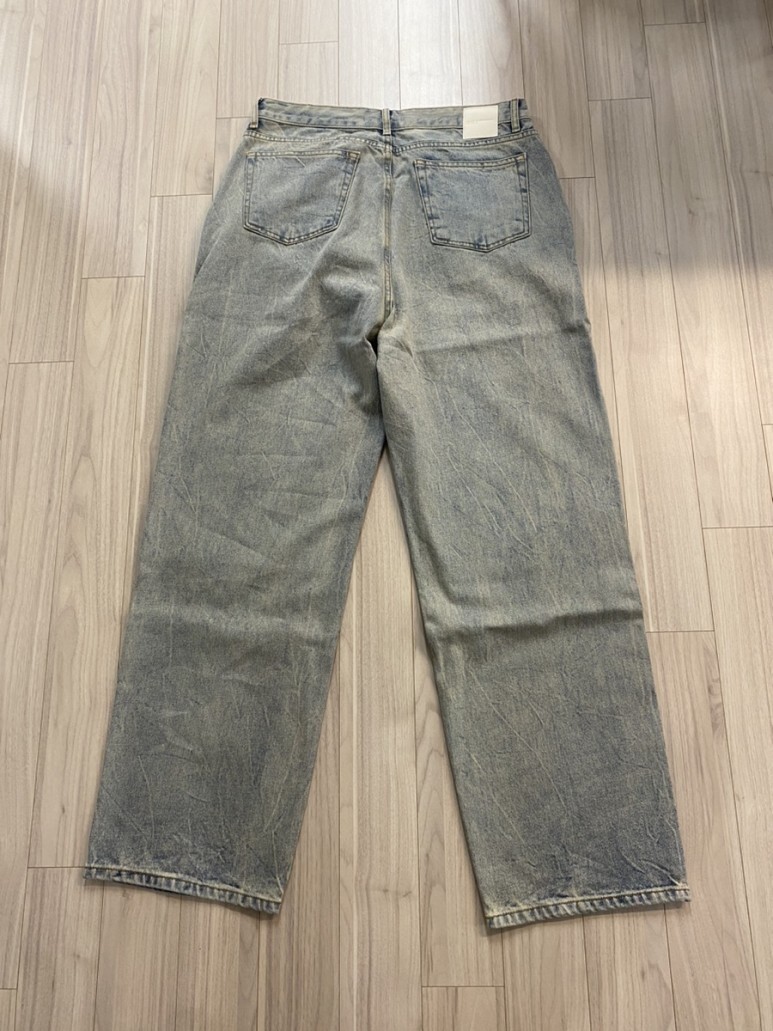 에러스익셉티드 데님팬츠 중청 DP102 볼드 스트레이트 데님팬츠 (Light blue)