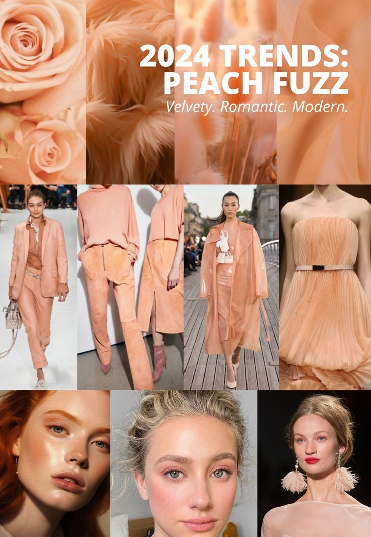 패션 트렌드&#44; 2024 컬러 오브 더 이어: &#39;피치 퍼즈&#39;의 매력적인 매력을 만나보세요!