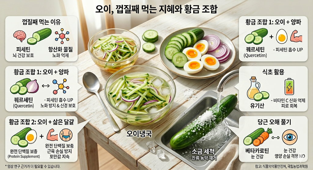 오이를 껍질채 먹었을때 효능