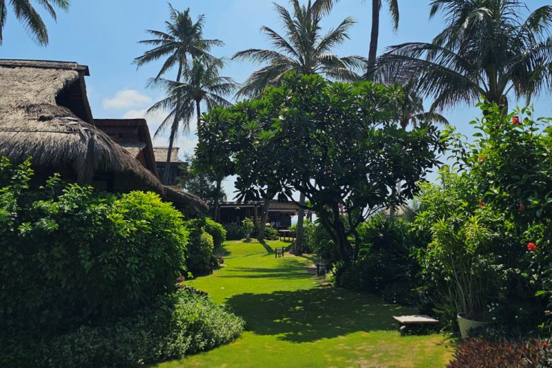 직접 찍은 뱀부빌리지 리조트의 아름다운 열대 정원