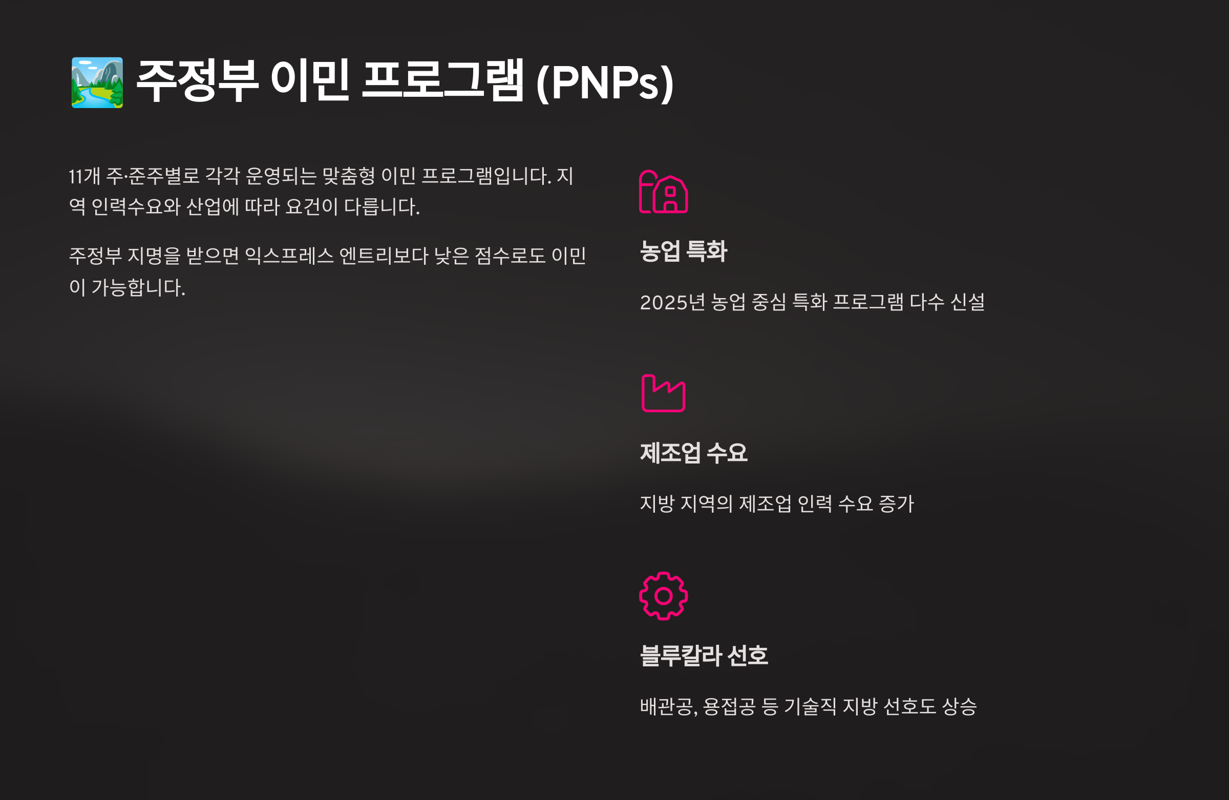 🏞️ 주정부 이민(PNPs) 제도