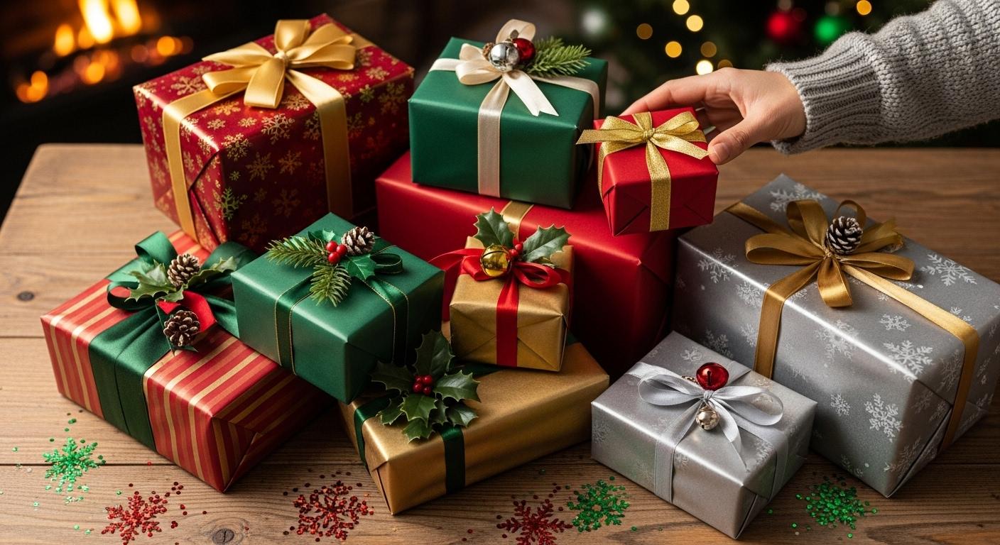 크리스마스 선물 포장 박스
