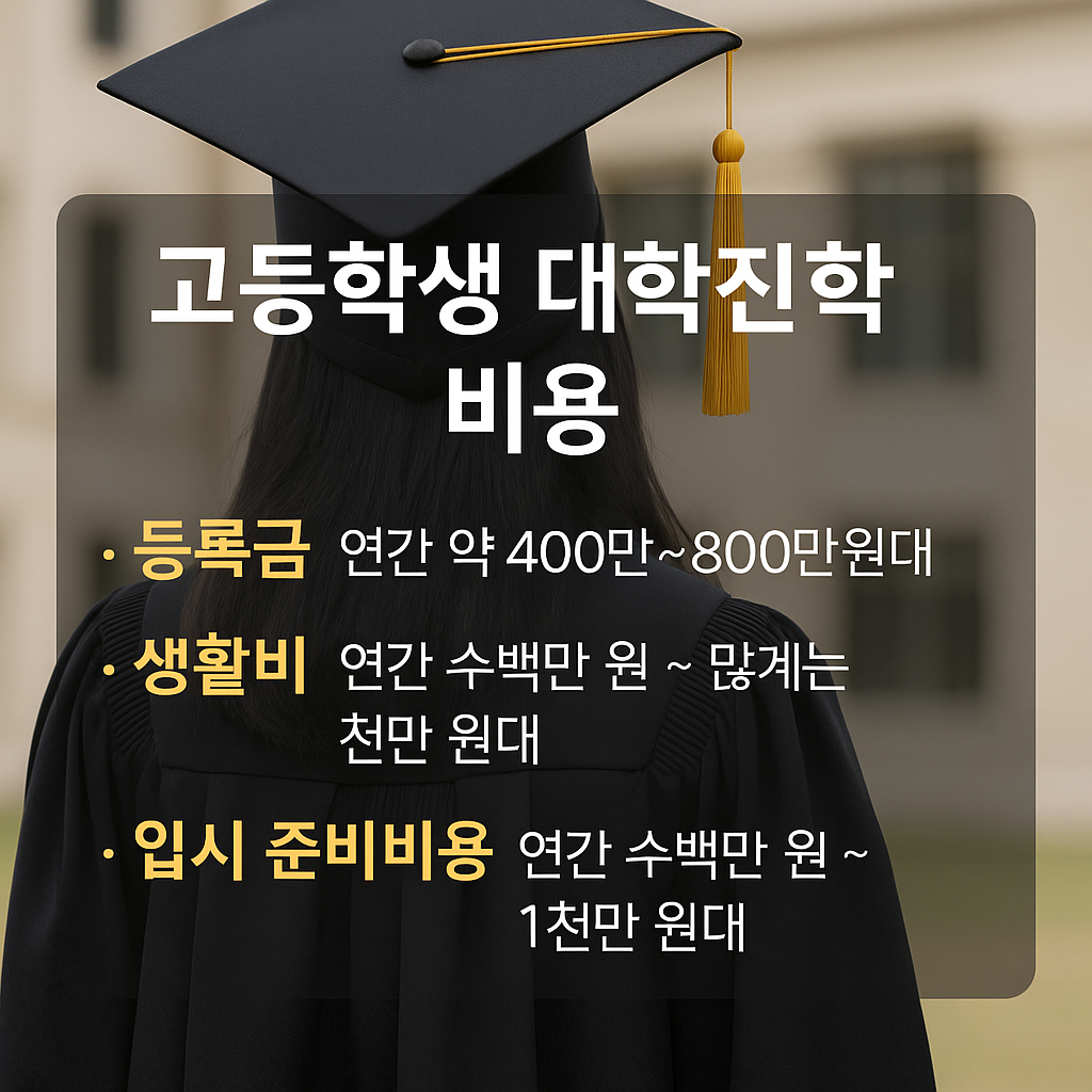 고등학생 대학 진학 비용