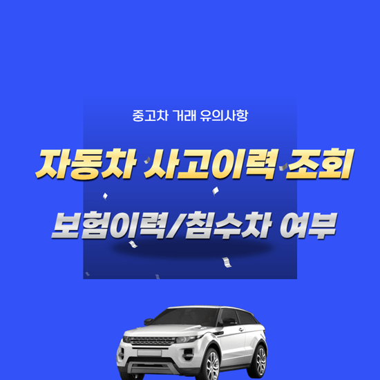 자동차 사고이력 조회
