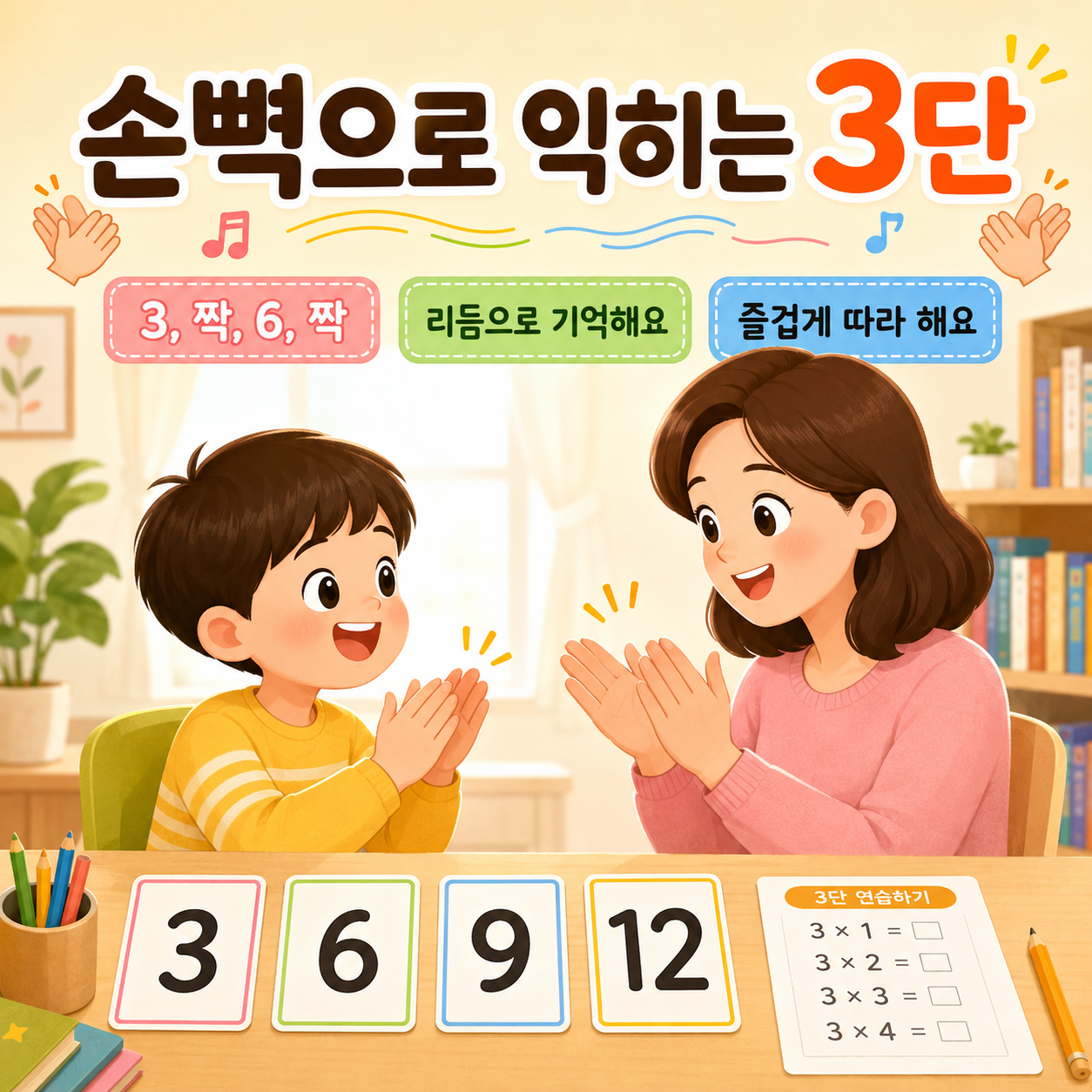손뼉 리듬으로 숫자를 익혀요