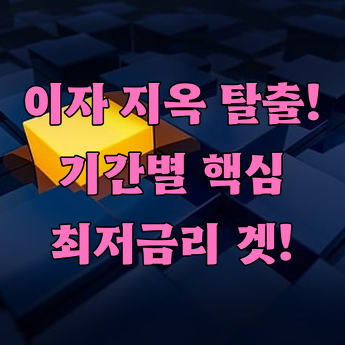 대출 기간별 최적 금리 비교 장기 비..