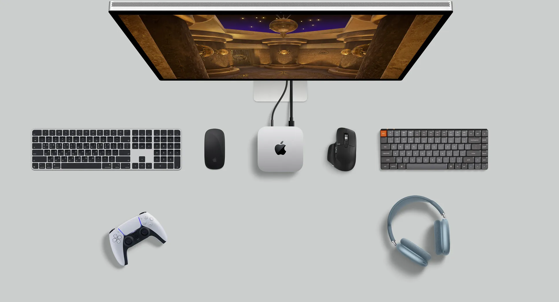 Mac mini와 호환 가능한 다양한 Apple 액세서리 키보드, 마우스, 모니터