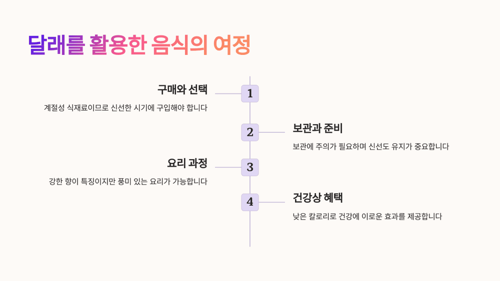 달래를 활용한 음식의 장점과 단점