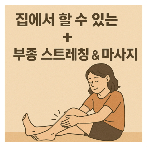 집에서 할 수 있는 부종 스트레칭 & 마사지