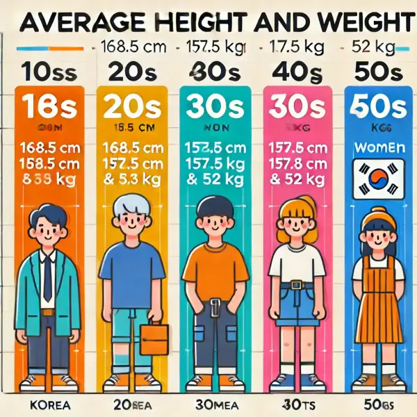 한국인-평균키와-평균몸무게