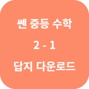 쎈 중등 수학 2-1 답지 섬네일