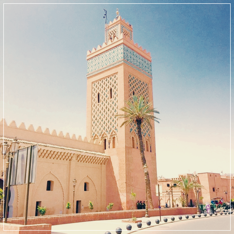 마라케시의 아름다운 전통 건축물