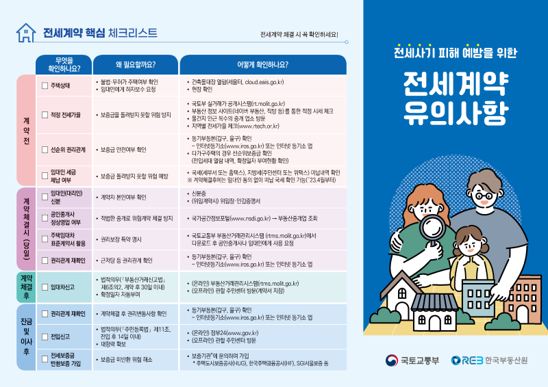 전세 계약 유의사항