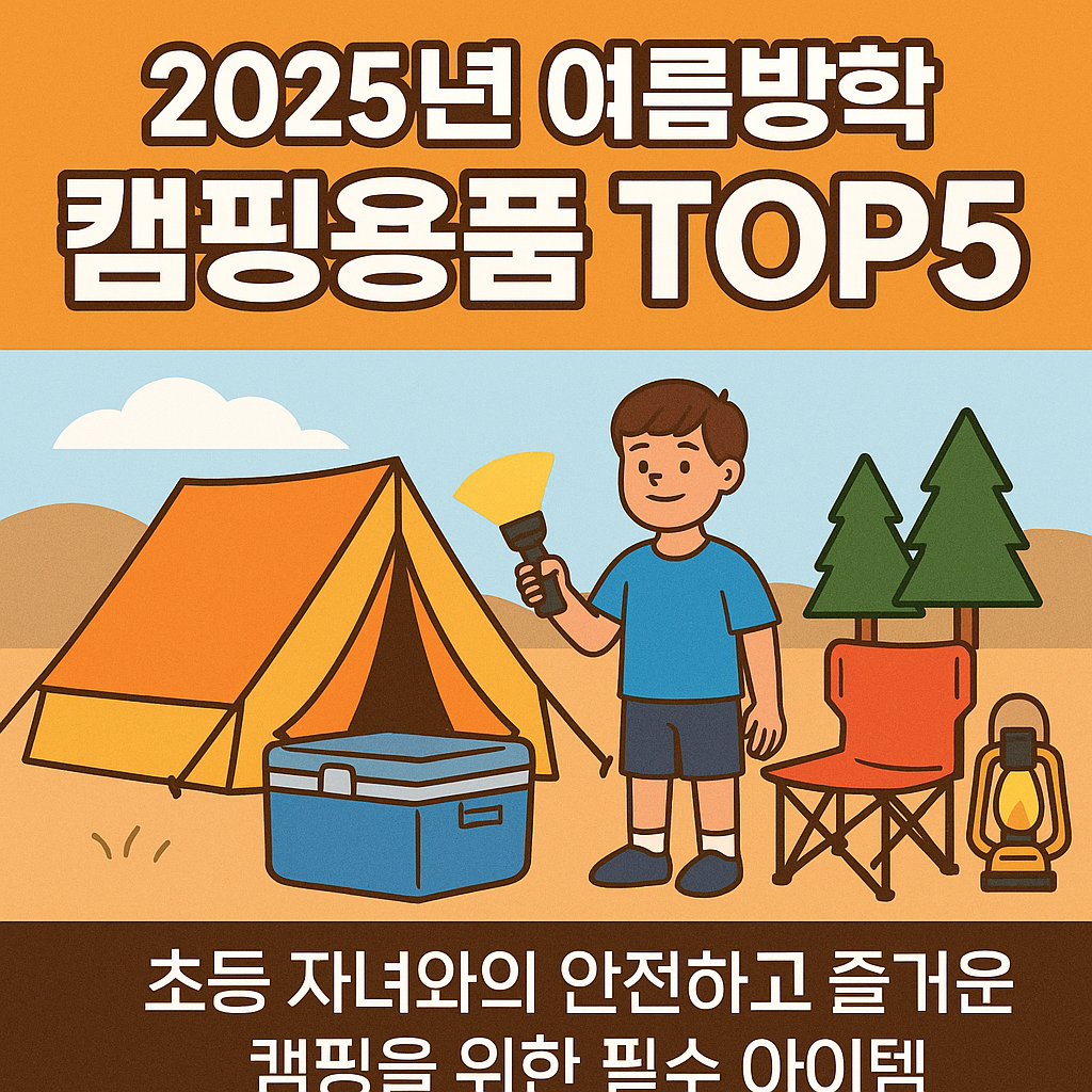 🎒 2025년 여름방학 추천 캠핑용품 TOP5