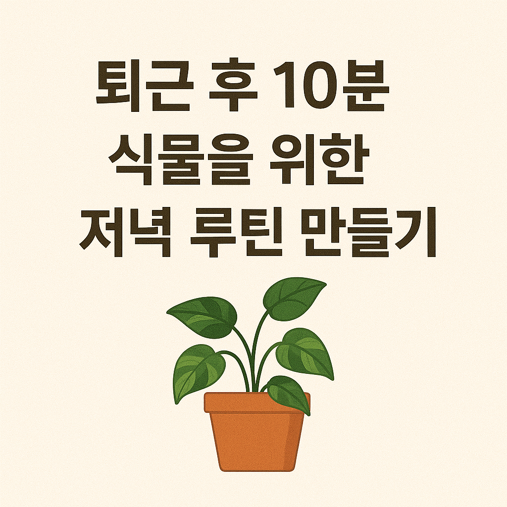 퇴근 후 10분, 식물을 위한 저녁 루틴 만들기사진