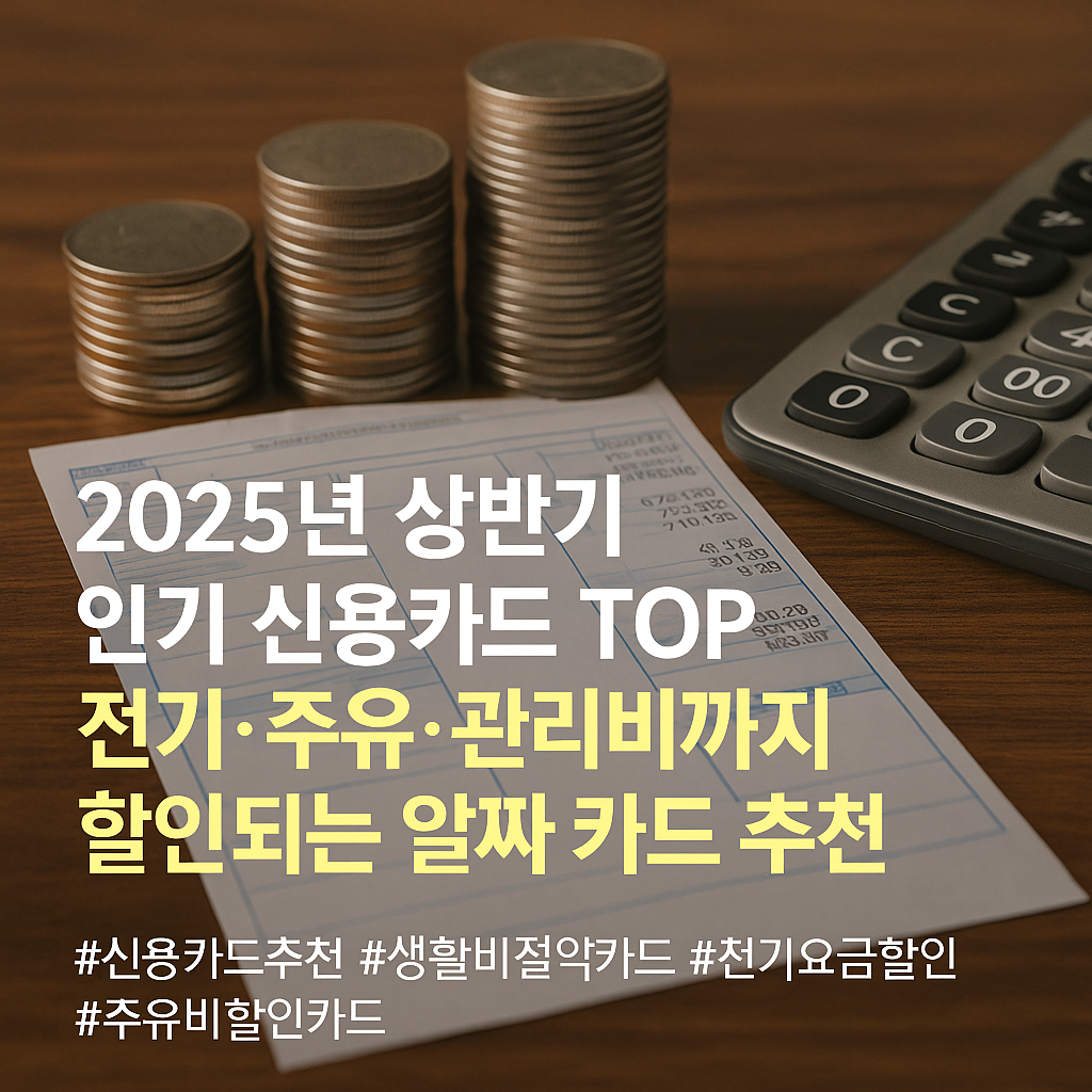 2025년 상반기 인기 신용카드 TOP