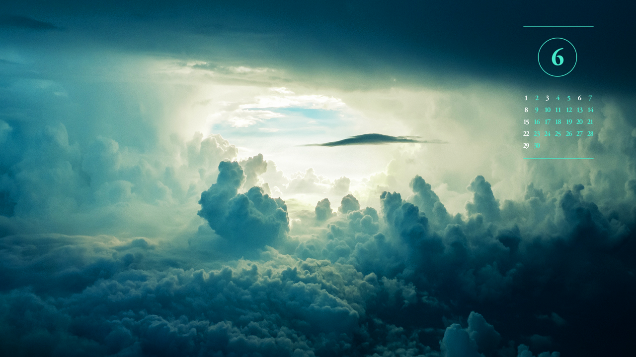 05 먹구름 사이 빛 A - 2025년6월 노트북배경화면