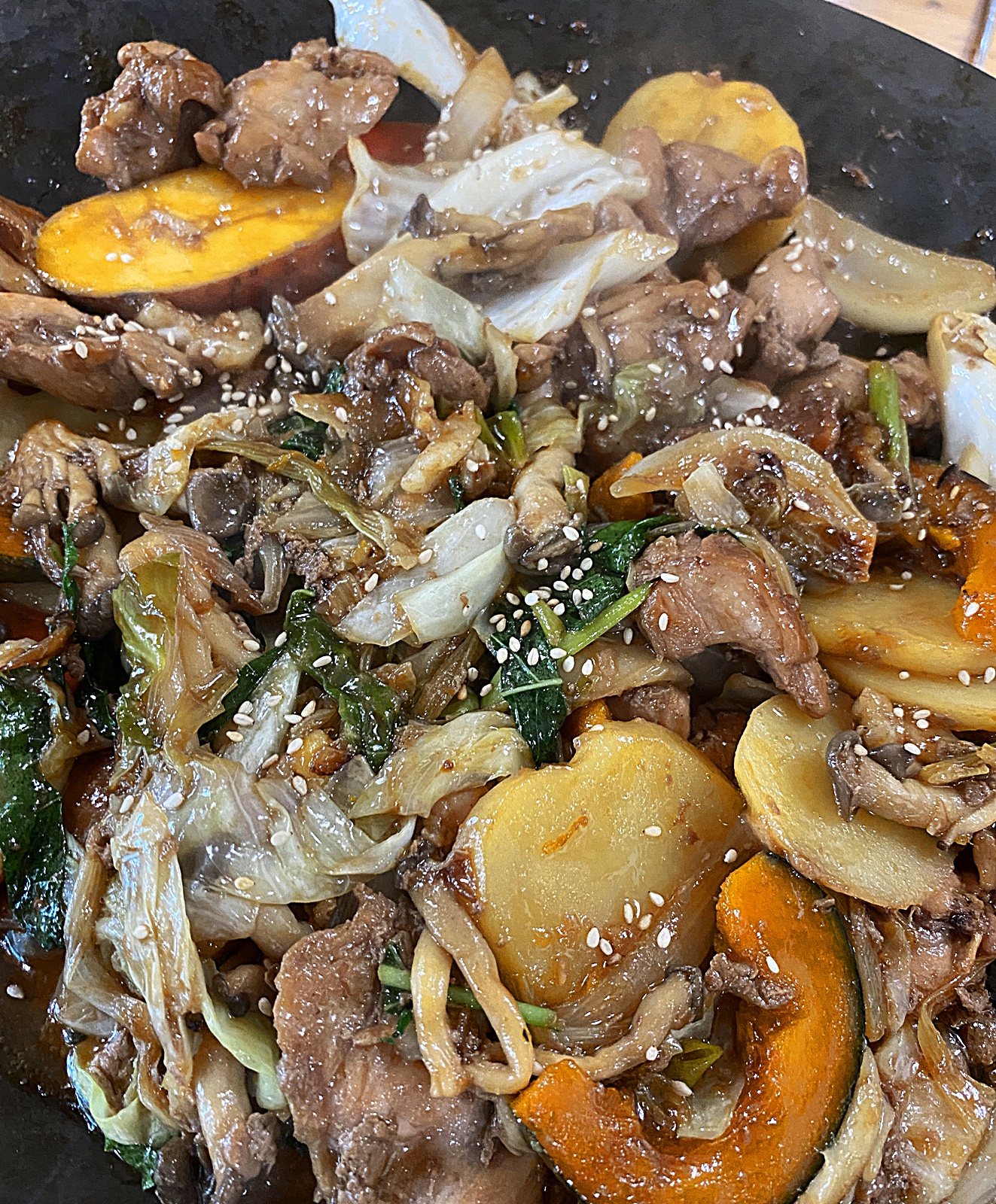 간장 닭갈비 완성