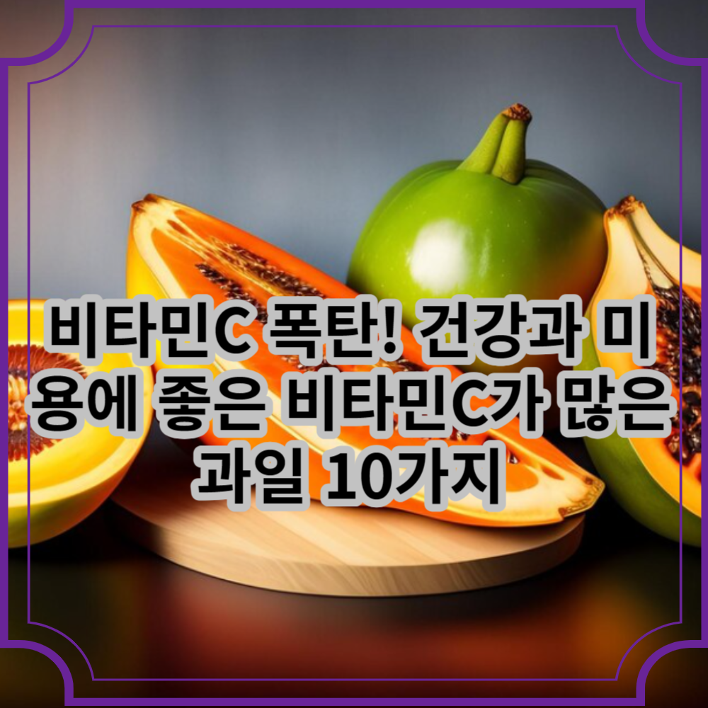 비타민C 폭탄! 건강과 미용에 좋은 비타민C가 많은 과일 10가지
