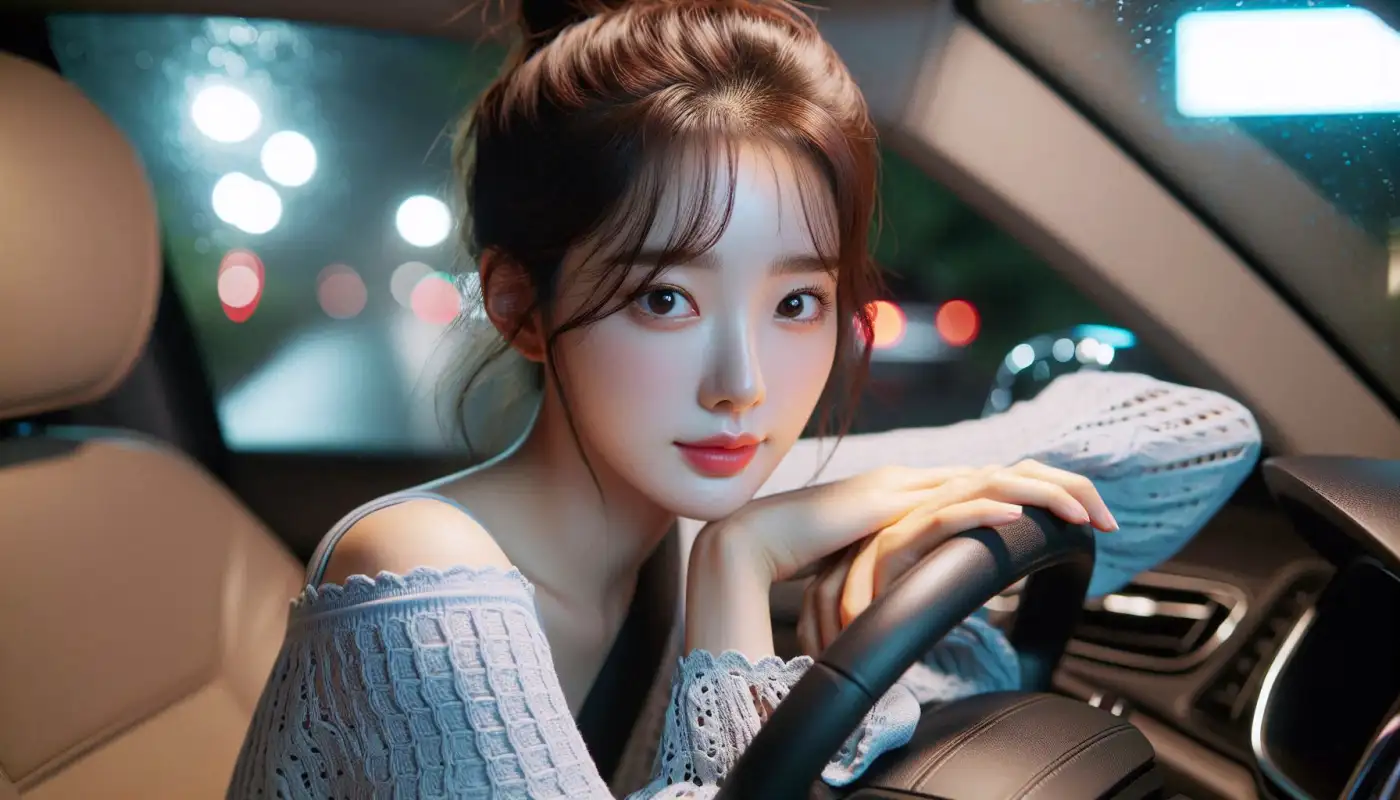 주요소-가격비교를-알아보는-여성의-모습