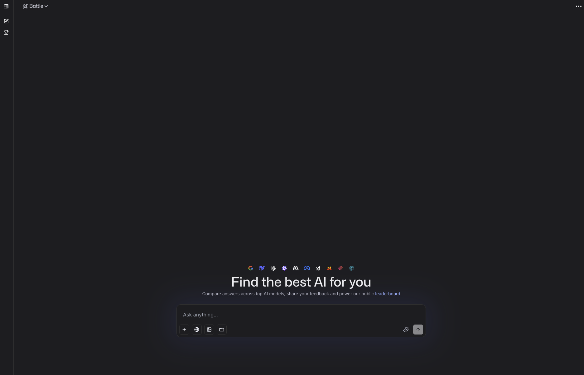 LMArena 공식 홈페이지 화면