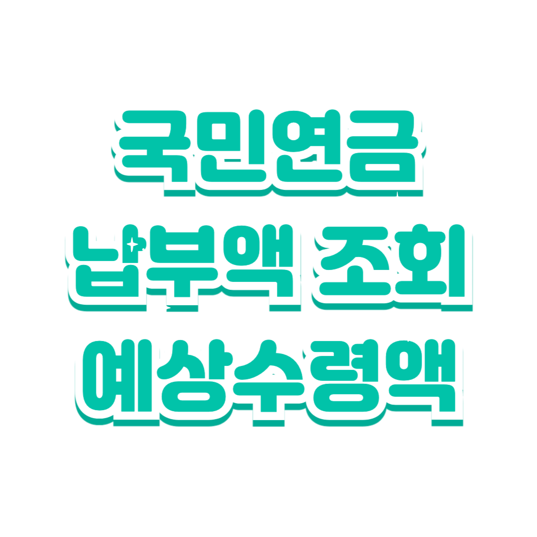 국민연금 납부액 조회