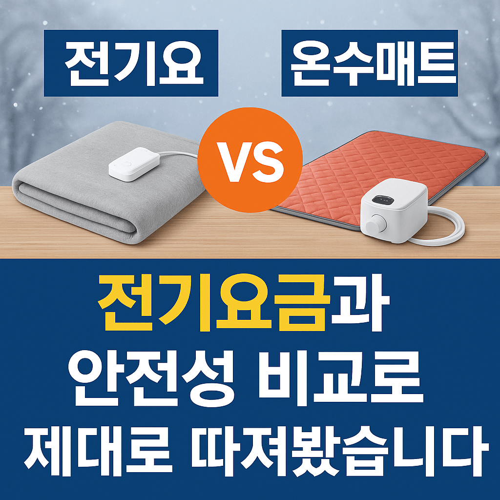 전기요 vs 온수매트, 전기요금과 안전성 비교로 제대로 따져봤습니다