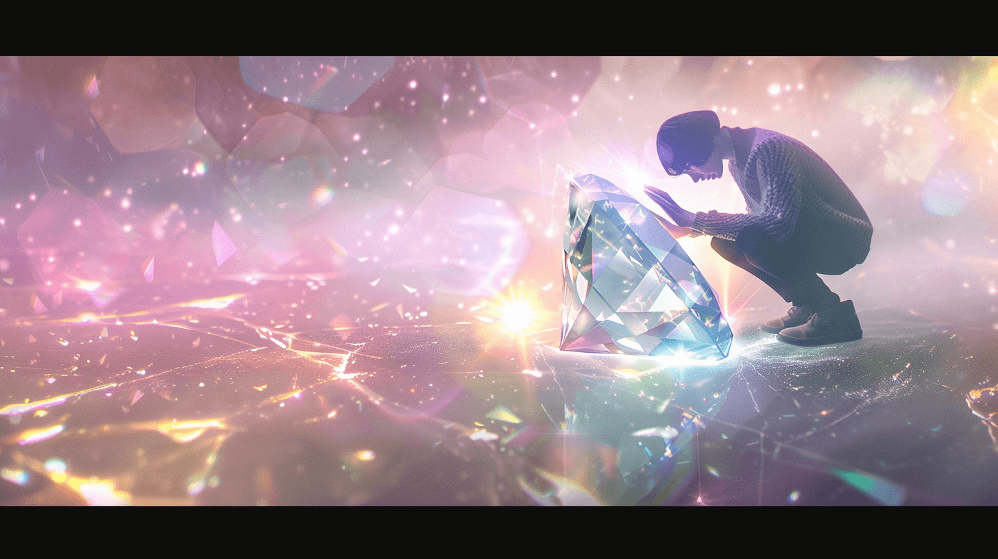 diamond-dream-picking-shining-gem-person-holding-rainbow-light-success-wealth-luck