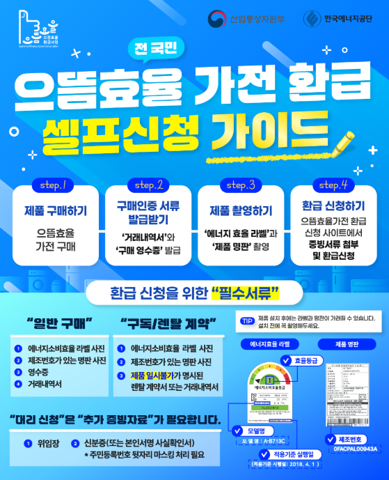 1등급 가전제품 환급신청