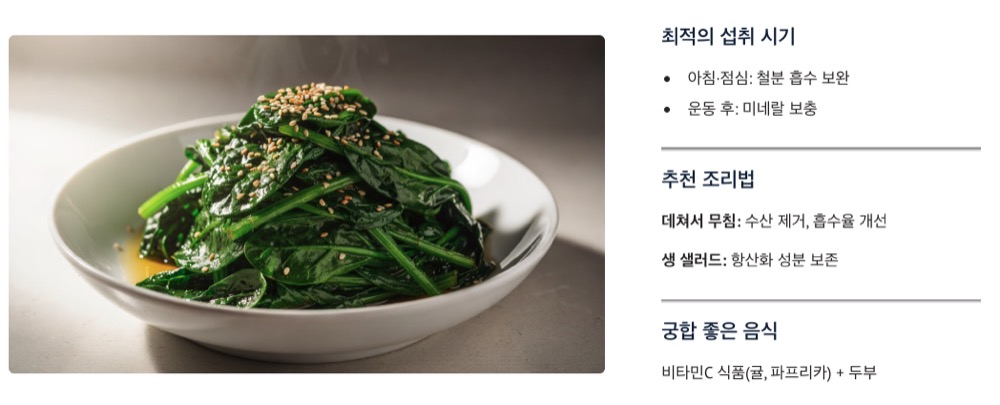 시금치 섭취방법
