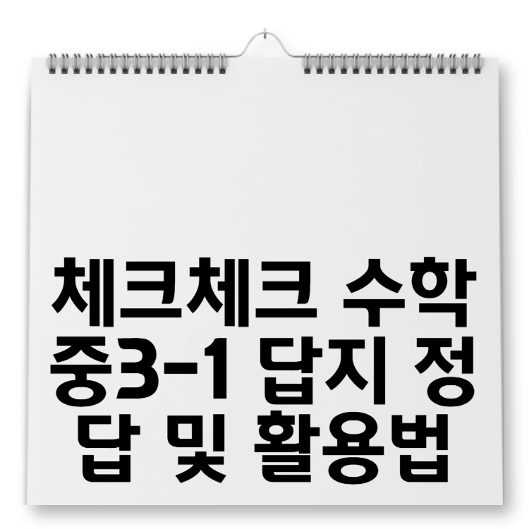 체크체크 수학 중3-1 답지 정답 및 활용법