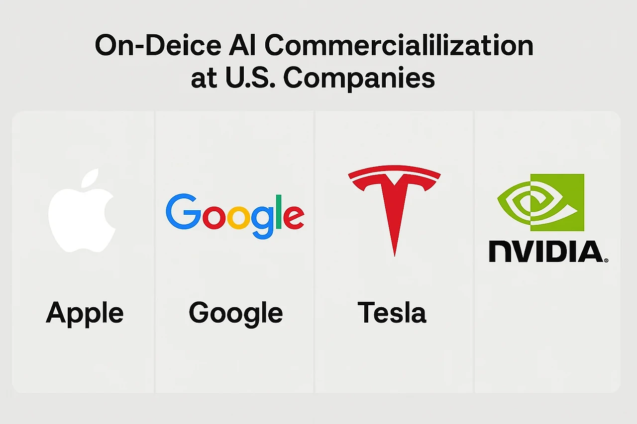 미국 기업의 온디바이스 AI 상용화 관련 기업이미지