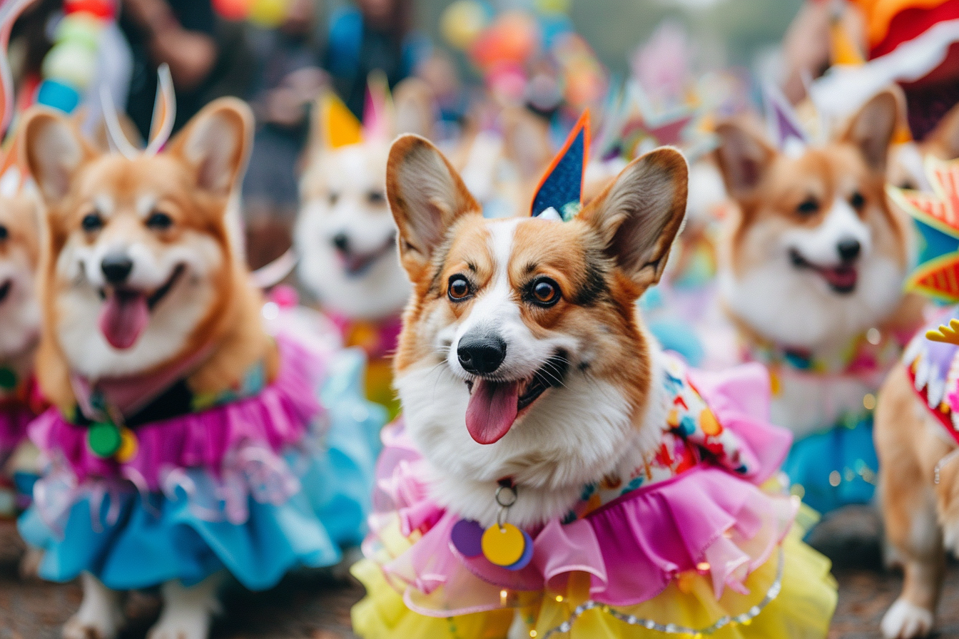 Hundreds_of_Welsh_Corgis_wearing_costumes