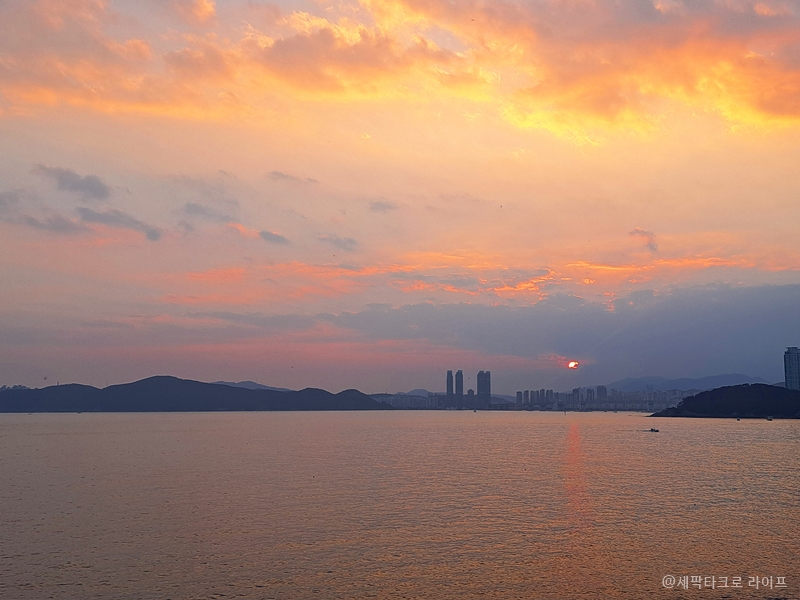 해운대노을풍경