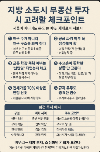 지방 소도시 부동산 투자