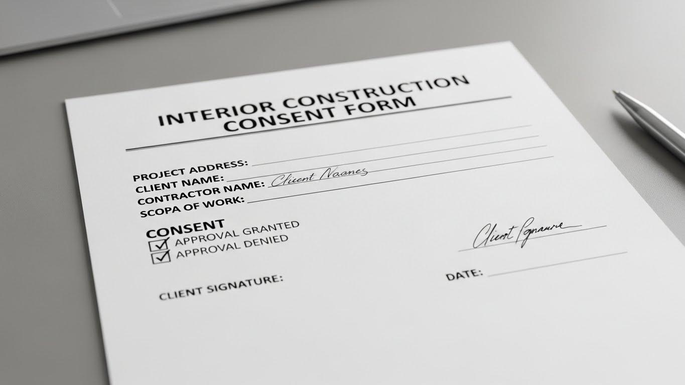 인테리어 공사 동의서 필수