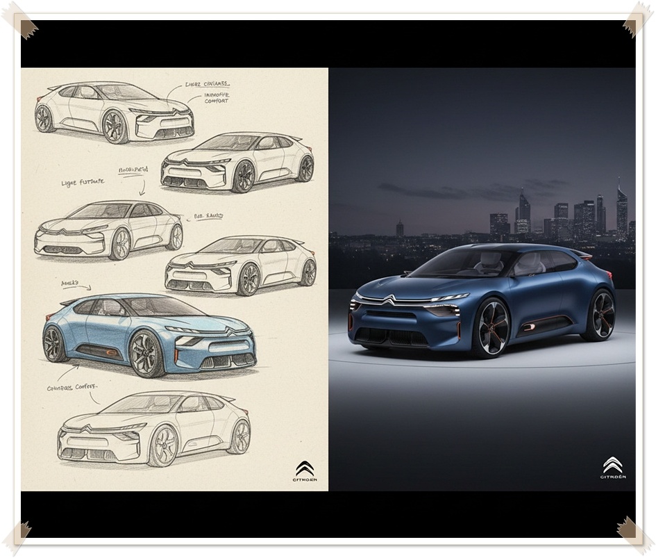 시트로엥의 독창적인 디자인 스케치와 콘셉트카, 프랑스 자동차 디자인 철학