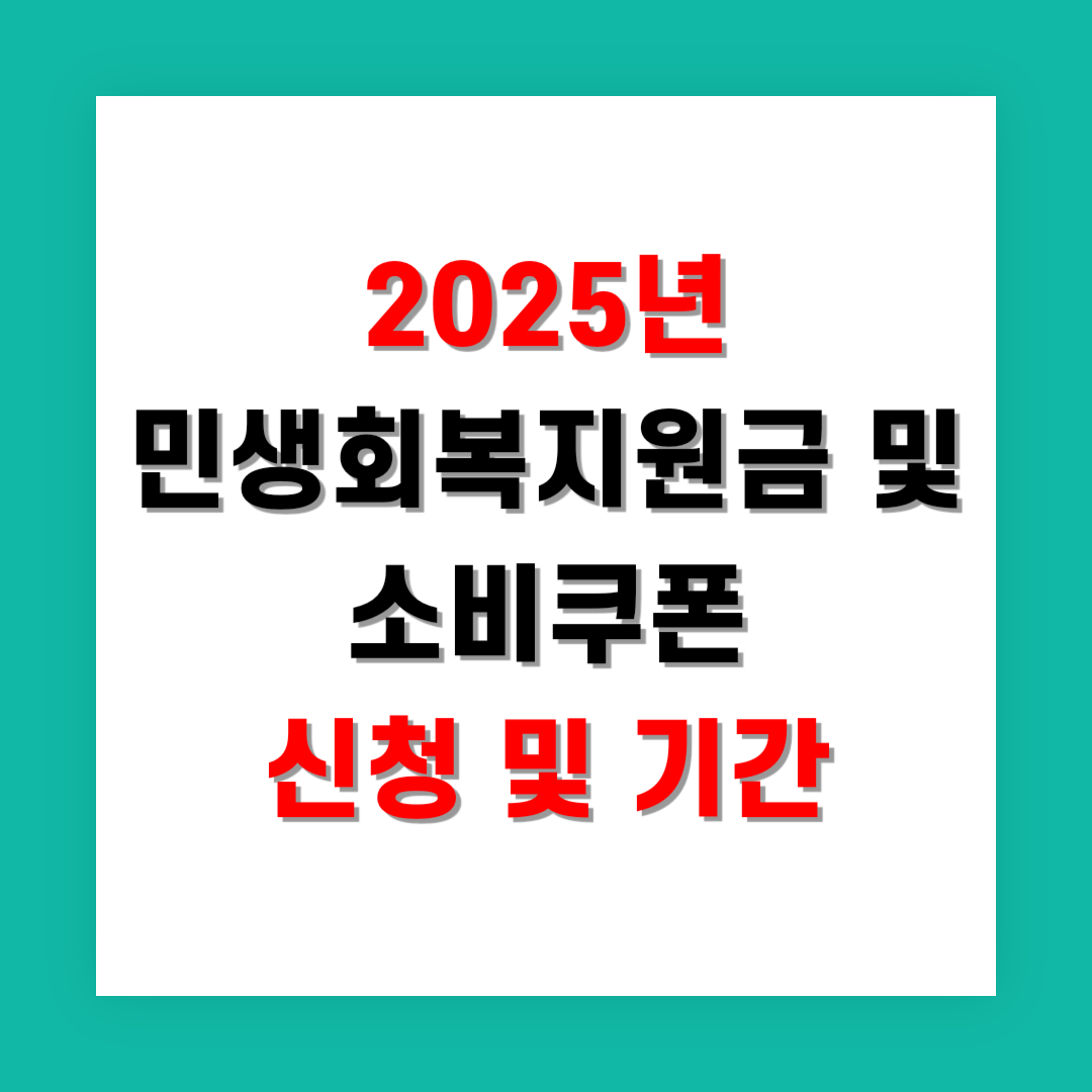 2025년 민생회복지원금 및 소비쿠폰 신청 및 기간