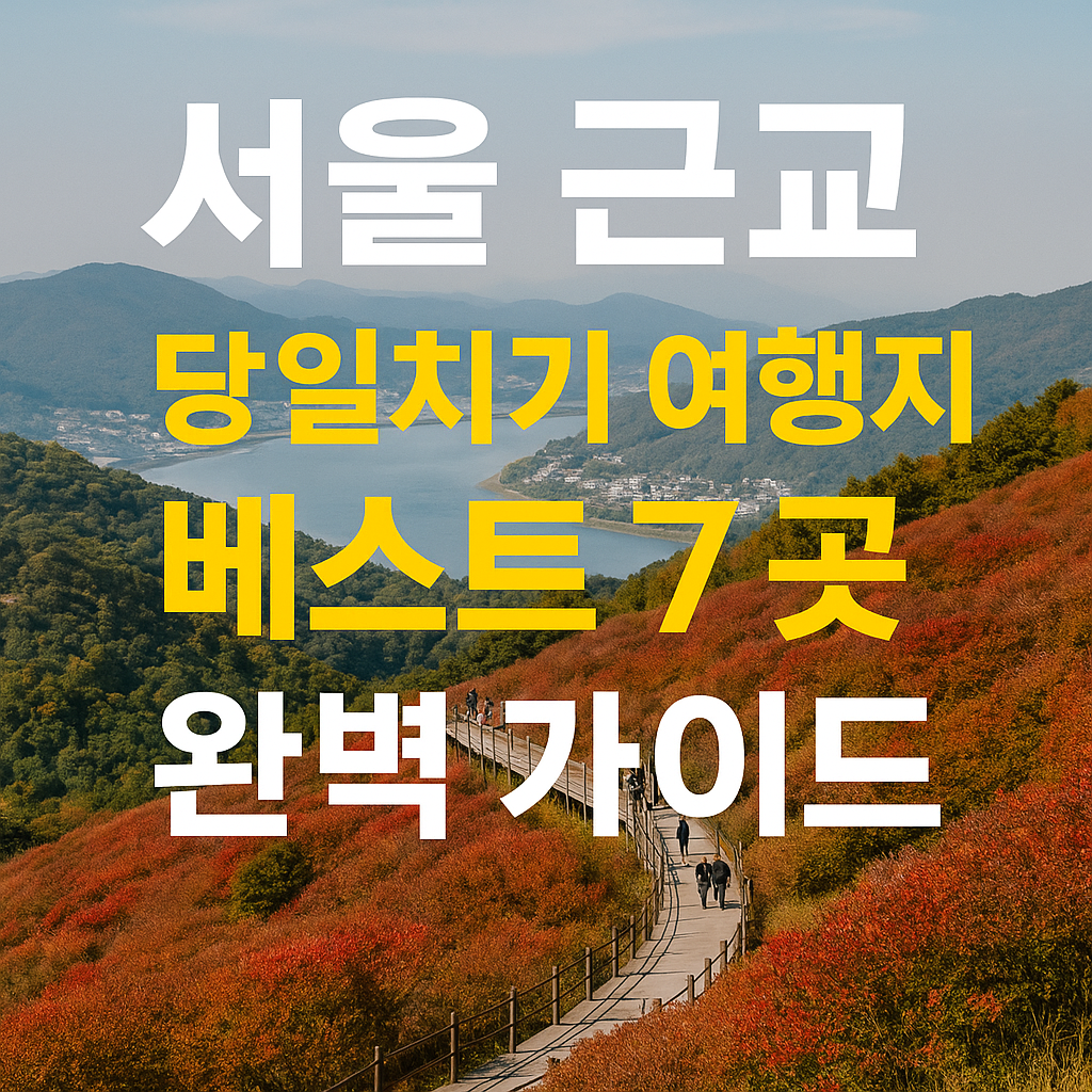 서울 근교 당일치기 여행지 베스트 7곳 완벽 가이드