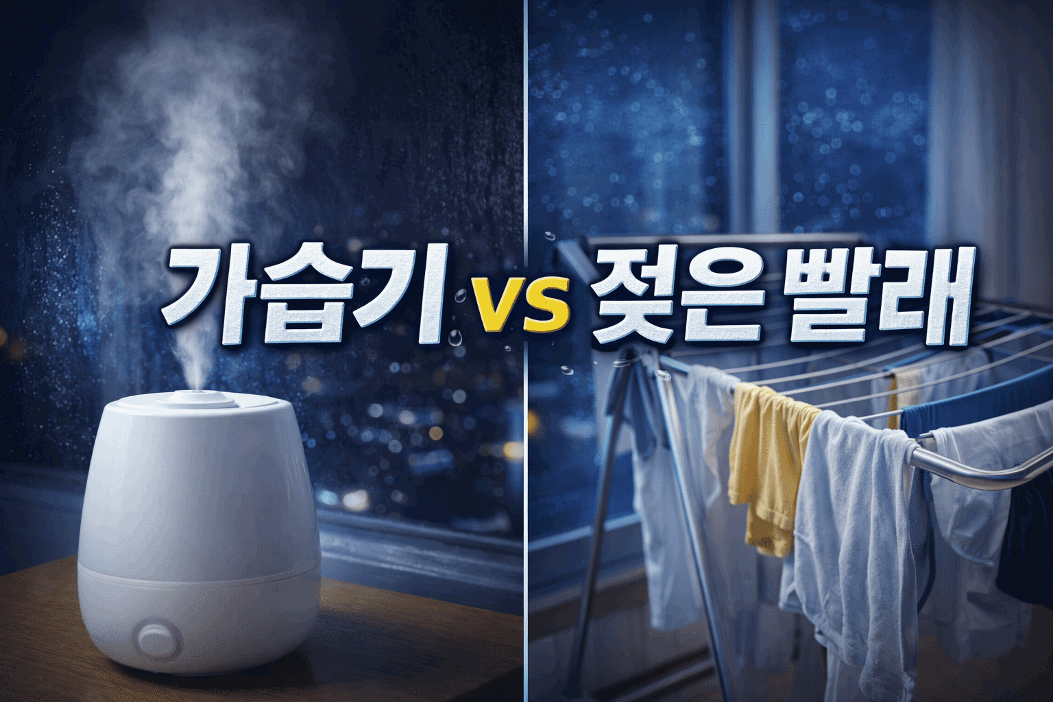 가습기 vs 젖은 빨래