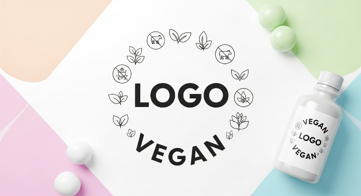 비건은 자연 친화적이라는 것을 강조하기 위해 비건으로 만든 제품의 이미지를 보여주고 있습니다.