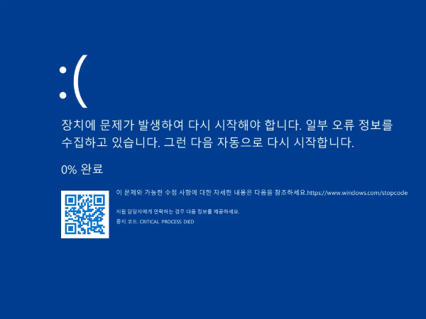 Windows 11 22H2의 블루 스크린