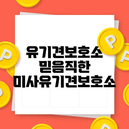 유기견보호소 믿음직한 미사유기견보호소