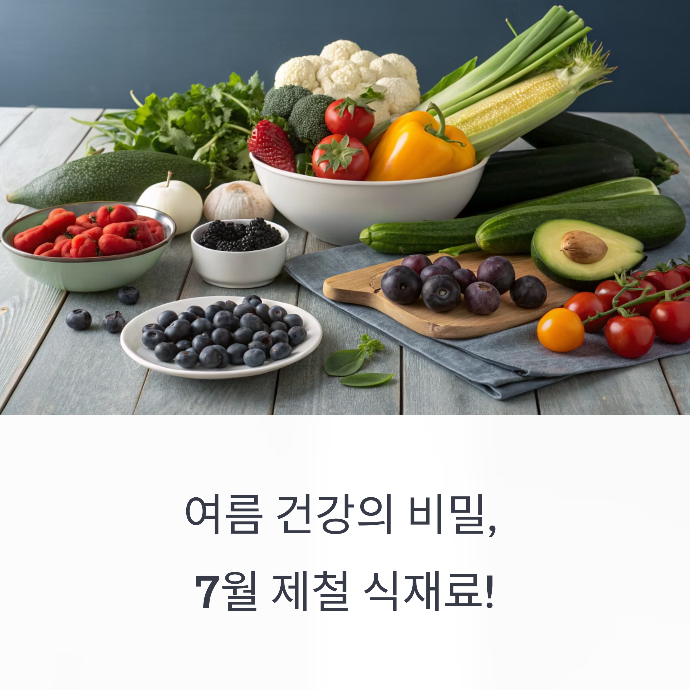 7월 제철 식재료로 여름 건강 완전 정복! 지금 꼭 챙겨야 할 한 끼